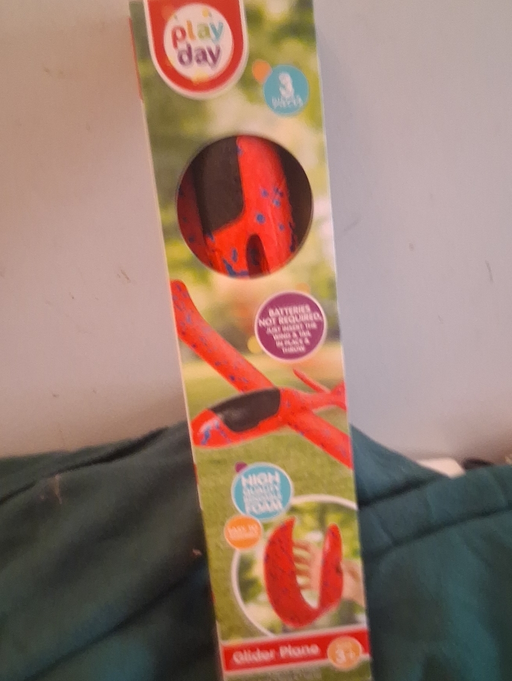Play Day Red Foam Glider Plane - Easy Throw Flying Toy